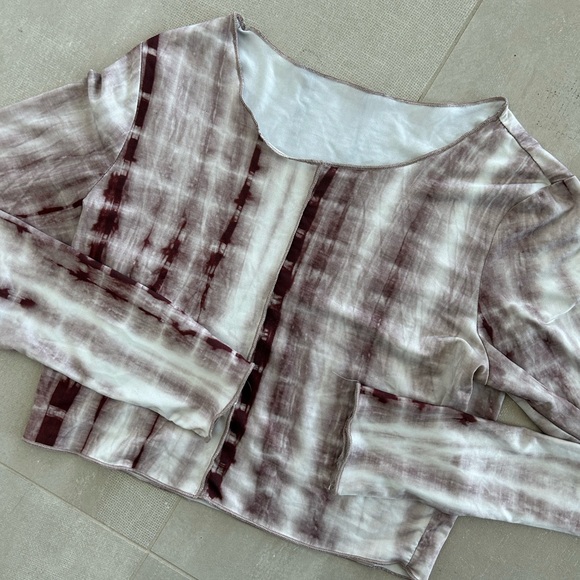 Cropped Patchwork Brown and Cream Size S - Picture 2 of 4